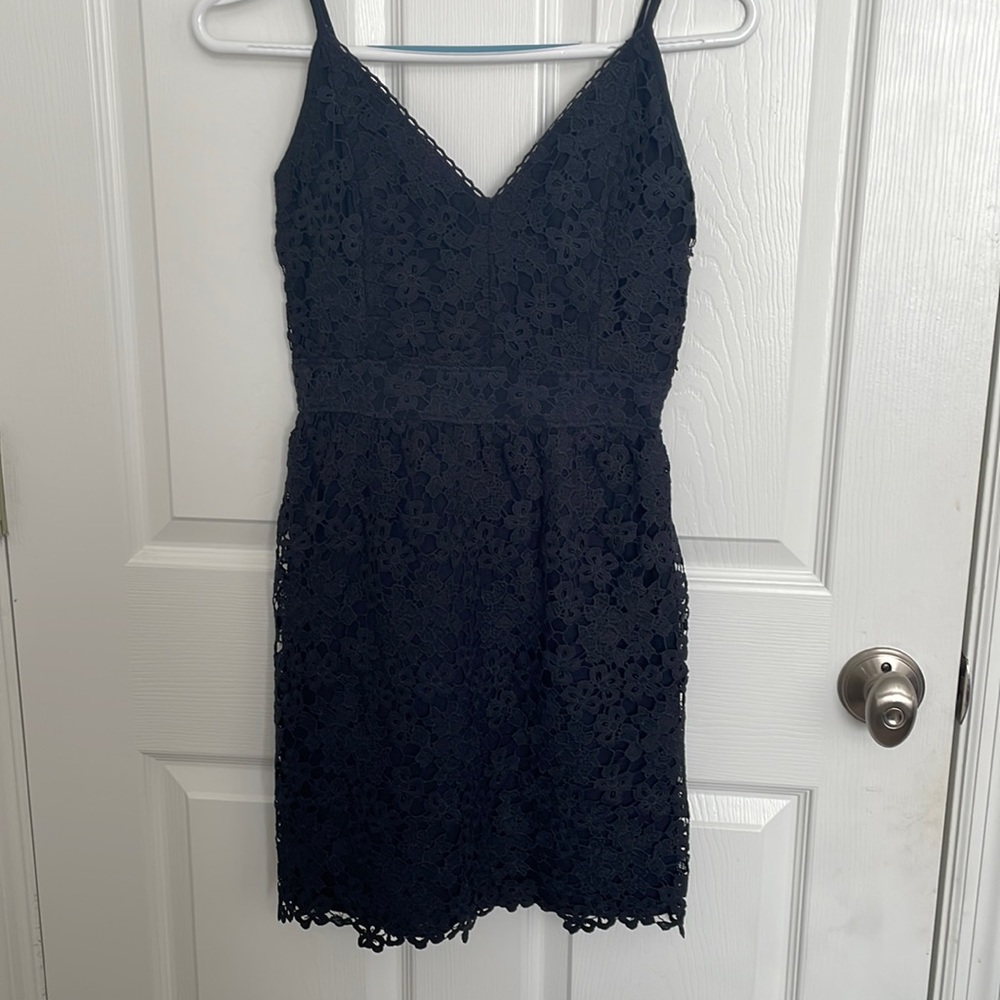 Navy floral dress